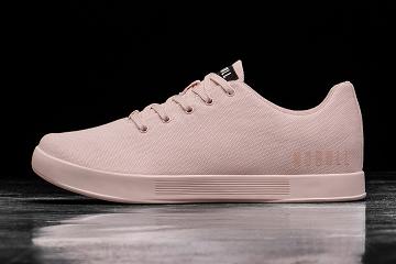 Men's Nobull Blush Canvas Trainers Pink | SG U2410Z